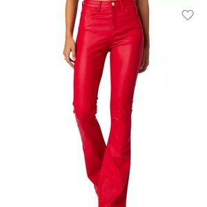 Edikted red leather pants